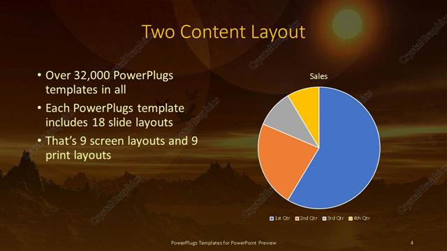 Two Content presentation slide layout