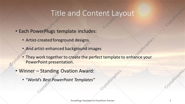 Title and Content presentation slide layout
