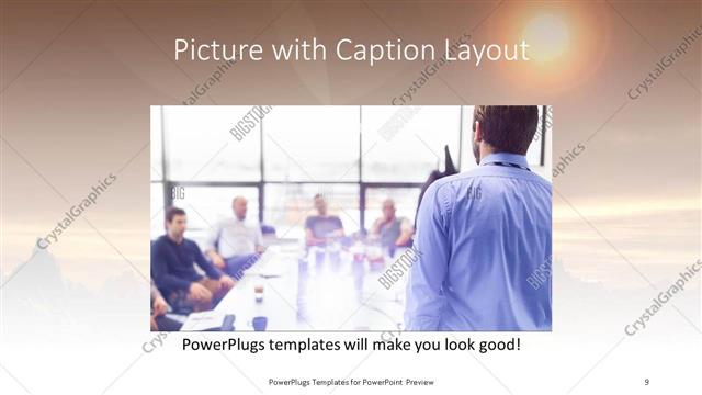 Picture with Caption presentation slide layout