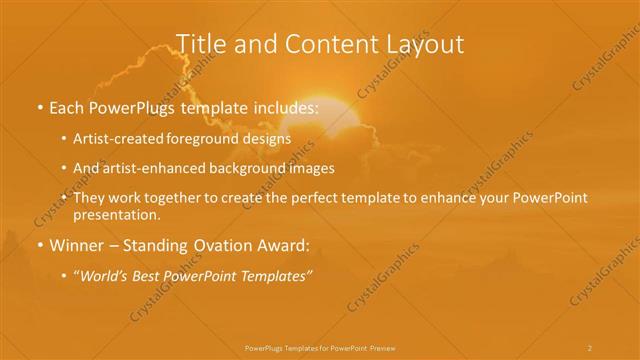 Title and Content presentation slide layout