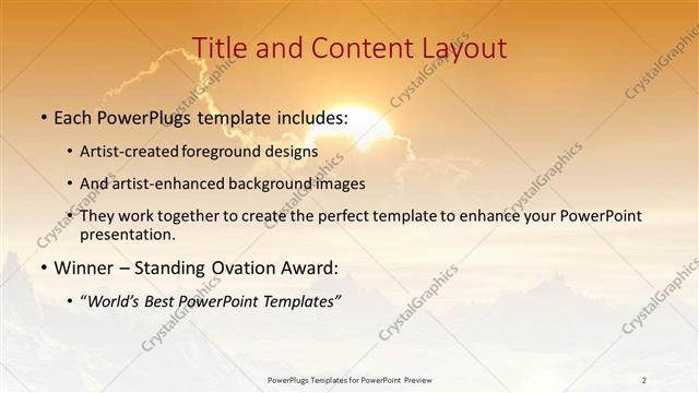 Title and Content presentation slide layout