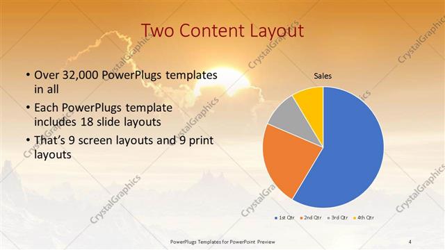 Two Content presentation slide layout