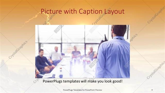 Picture with Caption presentation slide layout