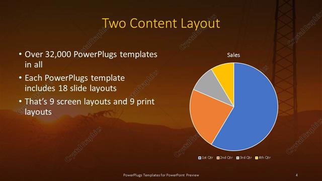 Two Content presentation slide layout