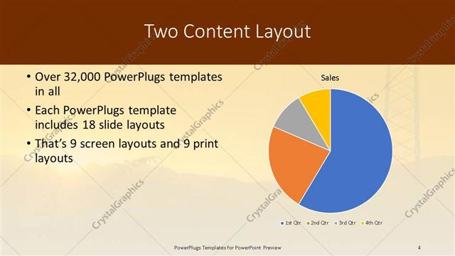 Two Content presentation slide layout
