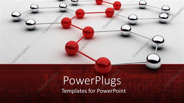  Presentation with networking - A number of multicolored balls connected to each other