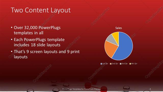 Two Content presentation slide layout
