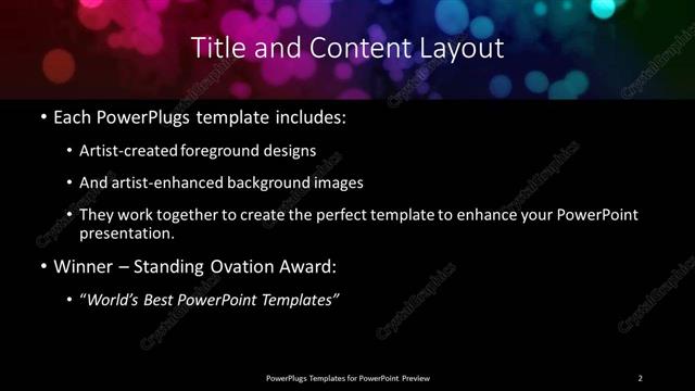 Title and Content presentation slide layout