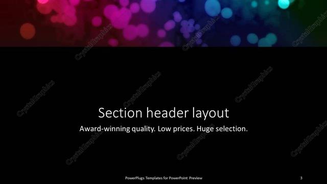 Section Header presentation slide layout
