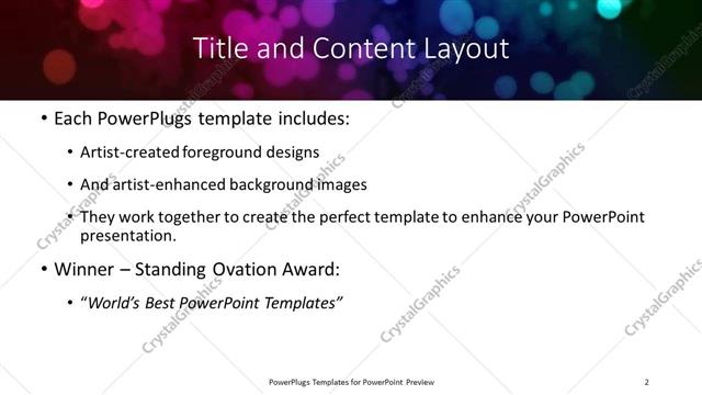 Title and Content presentation slide layout
