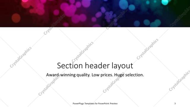 Section Header presentation slide layout