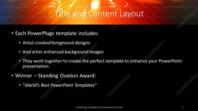 Title and Content presentation slide layout