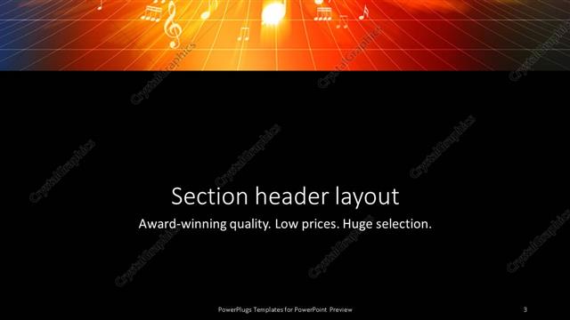 Section Header presentation slide layout