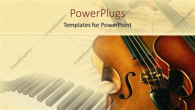  Presentation with music instruments - A number of musical instruments together with white background