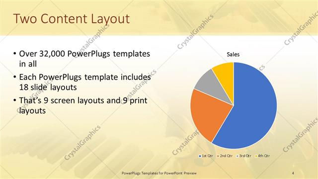 Two Content presentation slide layout