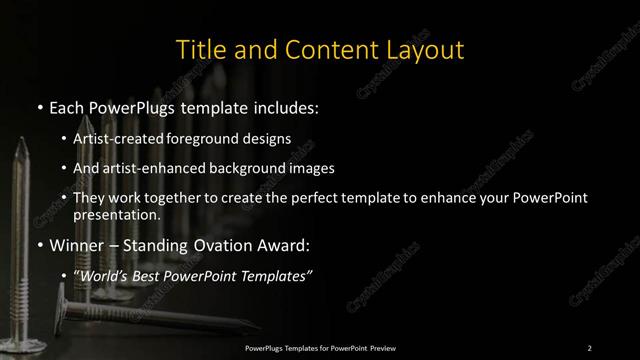 Title and Content presentation slide layout