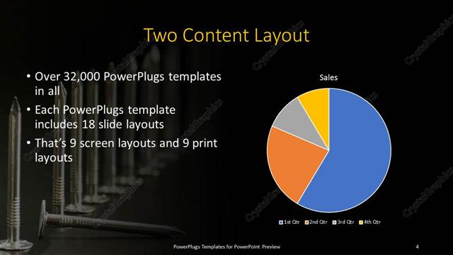 Two Content presentation slide layout