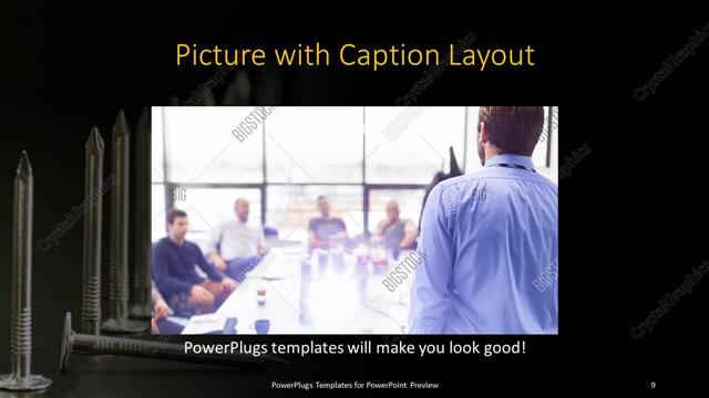Picture with Caption presentation slide layout