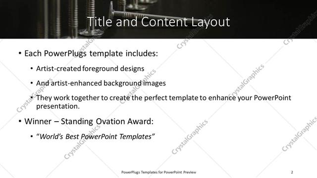 Title and Content presentation slide layout