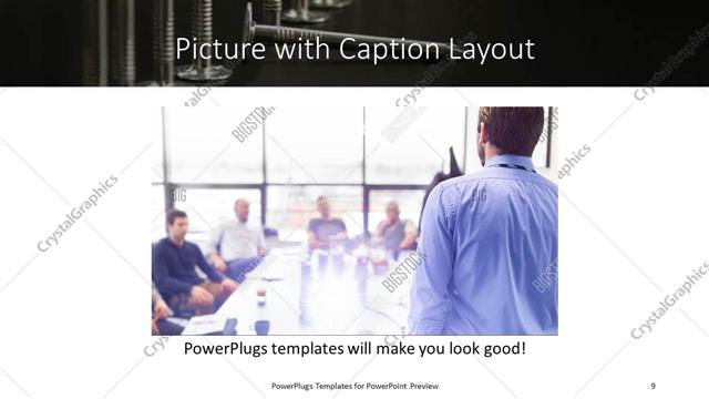 Picture with Caption presentation slide layout