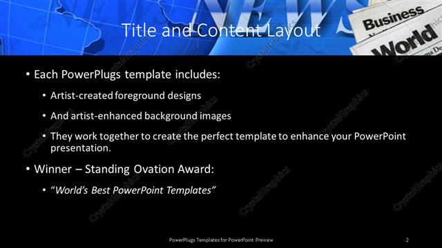 Title and Content presentation slide layout