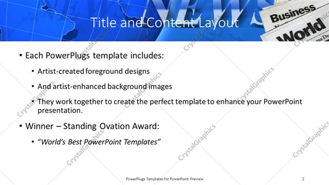 Title and Content presentation slide layout