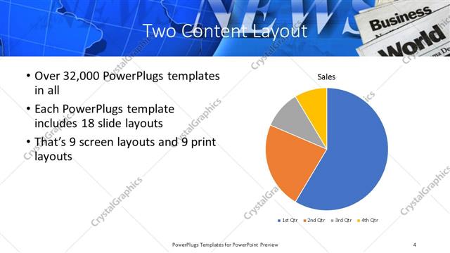 Two Content presentation slide layout