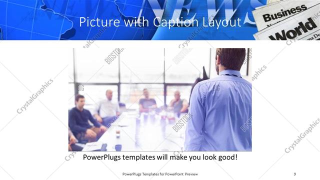 Picture with Caption presentation slide layout