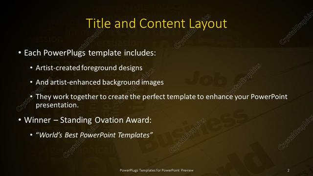 Title and Content presentation slide layout