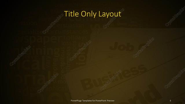 Title Only presentation slide layout