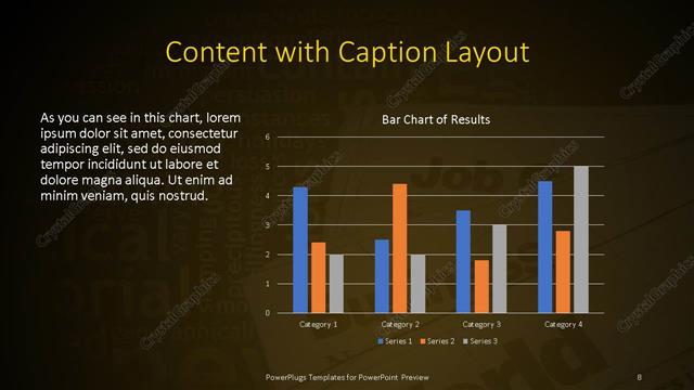 Content with Caption presentation slide layout