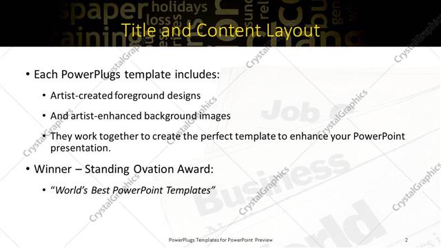Title and Content presentation slide layout