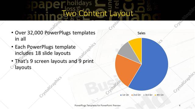Two Content presentation slide layout