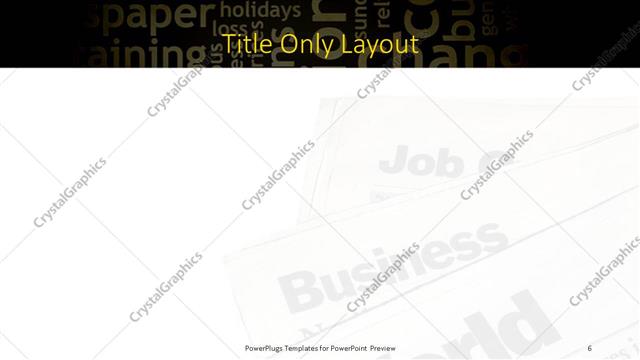 Title Only presentation slide layout