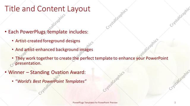 Title and Content presentation slide layout
