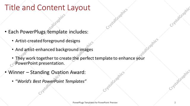 Title and Content presentation slide layout