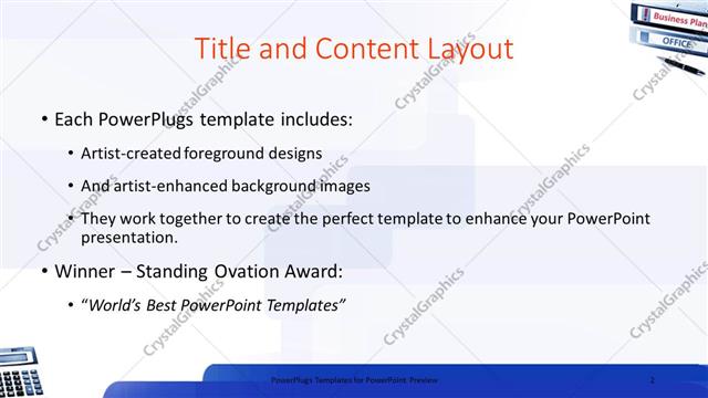 Title and Content presentation slide layout