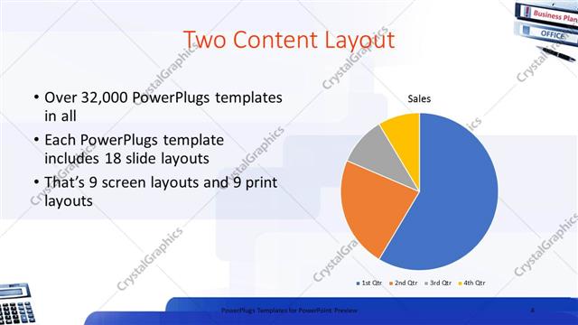 Two Content presentation slide layout