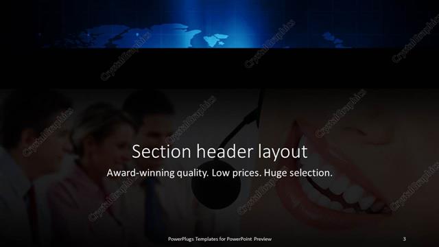 Section Header presentation slide layout