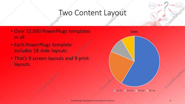 Two Content presentation slide layout