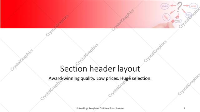 Section Header presentation slide layout