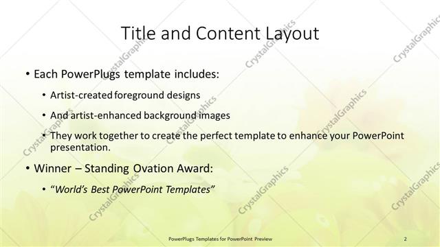 Title and Content presentation slide layout
