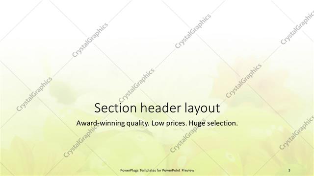 Section Header presentation slide layout