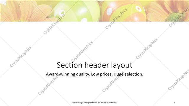 Section Header presentation slide layout