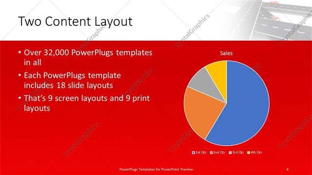 Two Content presentation slide layout