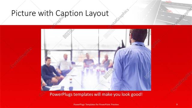 Picture with Caption presentation slide layout