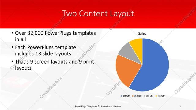 Two Content presentation slide layout