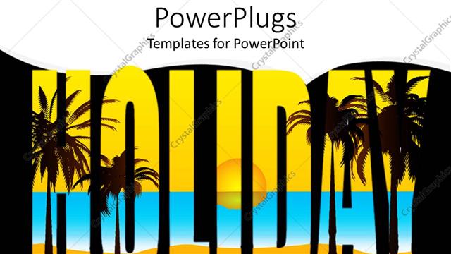  Presentation with palm - A number of palm trees creating the world holiday