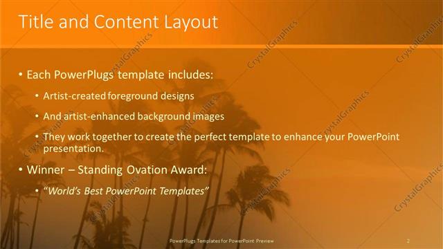Title and Content presentation slide layout