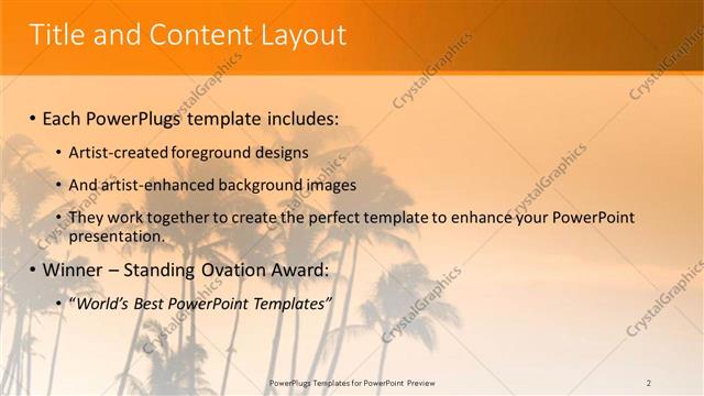Title and Content presentation slide layout